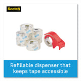 Scotch® 3850 Heavy-Duty Packaging Tape with DP300 Dispenser, 3" Core, 1.88" x 54.6 yds, Clear, 6/Pack (MMM38506DP3) Carton of 6