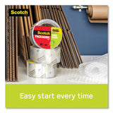 Scotch® Sure Start Packaging Tape with Dispenser, 3" Core, 1.88" x 38.2 yds, Clear (MMM3450SRD) 1 Roll