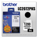 Brother LC2072PKS Innobella™ Super High-Yield Ink, 1,200 Page-Yield, Black, 2/Pack (BRTLC2072PKS) Pack of 2