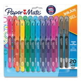 Paper Mate® InkJoy Gel Pen, Stick, Medium 0.7 mm, Assorted Ink and Barrel Colors, 20/Pack (PAP2023018) Pack of 20
