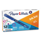 Paper Mate® InkJoy Gel Pen, Stick, Medium 0.7 mm, Blue Ink, Translucent Blue Barrel, Dozen (PAP2023006) 1 Dozen