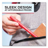 Paper Mate® Write Bros. Ballpoint Pen, Stick, Fine 0.8 mm, Red Ink, Red Barrel, Dozen (PAP2124517) 1 Dozen