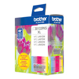 Brother LC30133PKS High-Yield Ink, 400 Page-Yield, Cyan/Magenta/Yellow (BRTLC30133PKS) Pack of 3