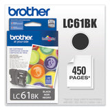 Brother LC61BK Innobella Ink, 450 Page-Yield, Black (BRTLC61BK) Each