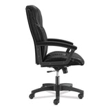 HON® HVL151 Executive High-Back Leather Chair, Supports Up to 250 lb, 17.75" to 21.5" Seat Height, Black (BSXVL151SB11) Each