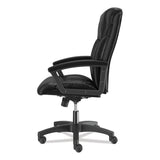 HON® HVL151 Executive High-Back Leather Chair, Supports Up to 250 lb, 17.75" to 21.5" Seat Height, Black (BSXVL151SB11) Each