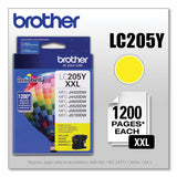 Brother LC205Y Innobella Super High-Yield Ink, 1,200 Page-Yield, Yellow (BRTLC205Y) Each