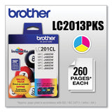 Brother LC2013PKS Innobella Ink, 260 Page-Yield, Cyan/Magenta/Yellow (BRTLC2013PKS) Pack of 3