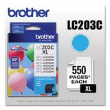 Brother LC203C Innobella High-Yield Ink, 550 Page-Yield, Cyan (BRTLC203C) Each