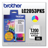 Brother LC2053PKS Innobella Super High-Yield Ink, 1,200 Page-Yield, Cyan/Magenta/Yellow (BRTLC2053PKS) Pack of 3