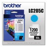 Brother LC205C Innobella Super High-Yield Ink, 1,200 Page-Yield, Cyan (BRTLC205C) Each