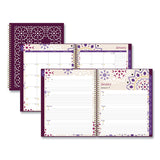 Blue Sky® Gili Weekly/Monthly Planner, Jewel Tone Artwork, 11 x 8.5, Plum Cover, 12-Month (Jan to Dec): 2026 (BLS117889) Each