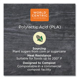 World Centric® PLA Rectangular Deli Container Lids, 4.8 x 5.9 x 0.3, Clear, Plastic, 900/Carton (WORRDLCS8) Case of 900