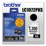 Brother LC1072PKS Innobella Super High-Yield Ink, 1,200 Page-Yield, Black, 2/Pack (BRTLC1072PKS) Pack of 2
