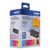 Brother LC1033PKS Innobella High-Yield Ink, 600 Page-Yield, Cyan/Magenta/Yellow (BRTLC1033PKS) Each