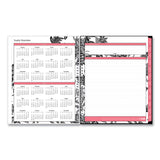 Blue Sky® Analeis Create-Your-Own Cover Weekly/Monthly Planner, Floral, 11 x 8.5, White/Black/Coral, 12-Month (July to June): 2025-2026 (BLS130606) Each