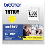 Brother TN110Y Toner, 1,500 Page-Yield, Yellow (BRTTN110Y) Each
