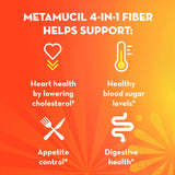 Metamucil® Fiber Supplement Orange Flavor Powder 23.3 oz. 3.4 Gram Strength Psyllium Husk (1189588_EA) 1/EA