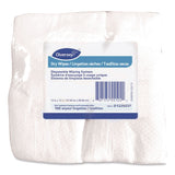 Diversey™ Dry Wipe Disposable Wiping System, 1-Ply, 12 x 12, Unscented, White, 100/Pack, 6 Packs/Carton (DVOD1229237) Case of 6