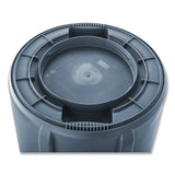 Rubbermaid® Commercial Vented Round Brute Container, 32 gal, Plastic, Gray (RCP263200GY) Each