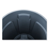 Rubbermaid® Commercial Vented Round Brute Container, 32 gal, Plastic, Gray (RCP263200GY) Each