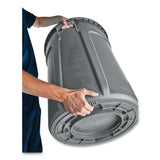 Rubbermaid® Commercial Vented Round Brute Container, 44 gal, Plastic, Gray (RCP264360GY) Each
