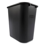 Rubbermaid® Commercial Deskside Plastic Wastebasket, 7 gal, Plastic, Black (RCP295600BK) Each