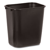 Rubbermaid® Commercial Deskside Plastic Wastebasket, 7 gal, Plastic, Black (RCP295600BK) Each