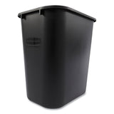 Rubbermaid® Commercial Deskside Plastic Wastebasket, 7 gal, Plastic, Black (RCP295600BK) Each