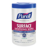 PURELL® Foodservice Surface Sanitizing Wipes, 1-Ply, 10 x 7, Fragrance-Free, White, 110/Canister, 6 Canisters/Carton (GOJ934106CT) Case of 6