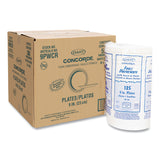 Dart® Concorde Foam Plate, 9" dia, White, 125/Pack, 4 Packs/Carton (DCC9PWCR) Case of 500