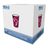 SOLO® Paper Hot Drink Cups in Bistro Design, 12 oz, Maroon, 300/Carton (SCCOF12BI0041) Case of 300