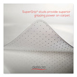 deflecto® Antimicrobial Chair Mat, Medium Pile Carpet, 48 x 36, Lipped, Clear (DEFCM14112AM) Each