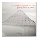 deflecto® Antimicrobial Chair Mat, Medium Pile Carpet, 53 x 45, Lipped, Clear (DEFCM14232AM) Each