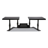 Allsop® Metal Art ErgoTwin Dual Monitor Stand, 25.6 to 33.1 x 12.6 x 6.2 to 8.6, Black, Supports 20 lb/Shelf (ASP31883) Each