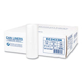 Inteplast Group High-Density Commercial Can Liners, 16 gal, 5 microns, 24" x 33", Natural, 50 Bags/Roll, 20 Rolls/Carton (IBSEC2433N) Case of 1000