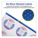 Avery® Round Print-to-the Edge Labels with SureFeed, 2.5" dia, Glossy White, 90/PK (AVE22830) Pack of 90