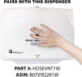 Hospeco® Evogen® Toilet Seat Covers, Half-Fold, White, 125/Pack, 24 pk/Case (HOSEVNT-3125) Case of 3000
