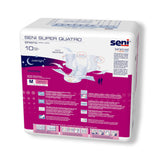 Seni® Super Quatro Unisex Adult Incontinence Brief Medium Disposable Heavy Absorbency (1163836_CS) 40/CS