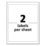Avery® UltraDuty GHS Chemical Waterproof and UV Resistant Labels, 4.75 x 7.75, White, 2/Sheet, 50 Sheets/Pack (AVE60522) Box of 100
