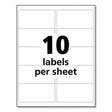 Avery® UltraDuty GHS Chemical Waterproof and UV Resistant Labels, 2 x 4, White, 10/Sheet, 50 Sheets/Pack (AVE60525) Box of 500