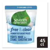 Seventh Generation® Natural Laundry Detergent Packs, Powder, Unscented, 45 Packets/Pack, 8/Carton (SEV22977CT) Case of 8
