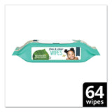 Seventh Generation® Free and Clear Baby Wipes, 7 x 7, Unscented, White, 64/Flip-Top Pack (SEV34208) Pack of 64
