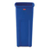 Rubbermaid® Commercial Untouchable Square Waste Receptacle, 23 gal, Plastic, Blue (RCP356973BE) Each