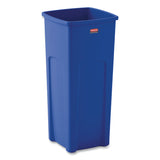 Rubbermaid® Commercial Untouchable Square Waste Receptacle, 23 gal, Plastic, Blue (RCP356973BE) Each