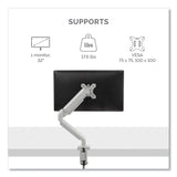 Fellowes® Platinum Series Single Monitor Arm, For 27" Monitors, 360 deg Rotation, 45 deg Tilt, 180 deg Pan, Silver, Supports 20 lb (FEL8056401) Each