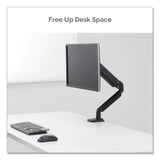 Fellowes® Platinum Series Single Monitor Arm, For 30" Monitors, 360 deg Rotation, 180 deg Tilt, 360 deg Pan, Black, Supports 20 lb (FEL8043301) Each