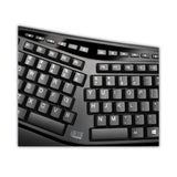 Adesso WKB1500GB Wireless Ergonomic Keyboard and Mouse, 2.4 GHz Frequency/30 ft Wireless Range, Black (ADEWKB1500GB) Each