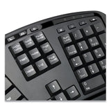 Adesso WKB1500GB Wireless Ergonomic Keyboard and Mouse, 2.4 GHz Frequency/30 ft Wireless Range, Black (ADEWKB1500GB) Each