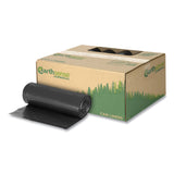 Earthsense® Commercial Linear Low Density Recycled Can Liners, 60 gal, 1.25 mil, 38" x 58", Black, 10 Bags/Roll, 10 Rolls/Carton (WBIRNW6050) Case of 100